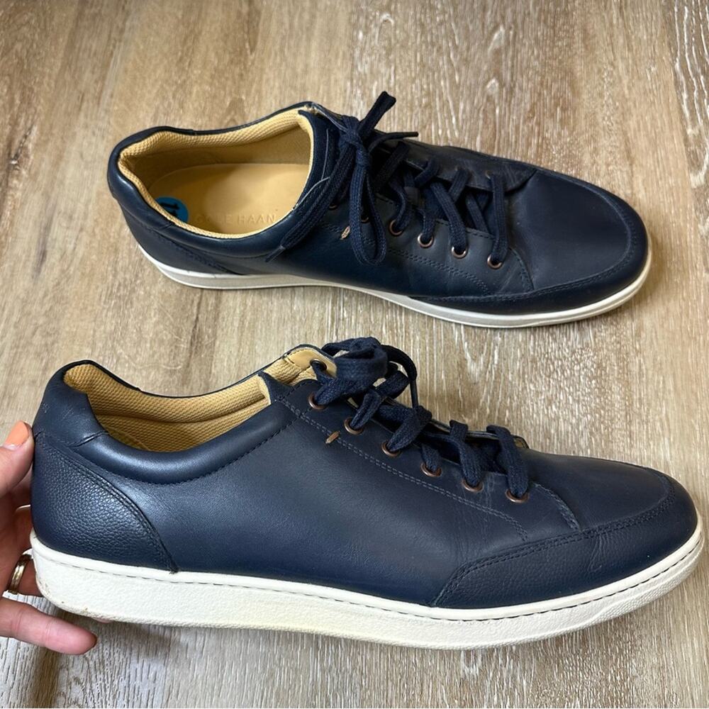 Cole‎ Haan Sagan II Mens Navy Blue Lace Up Sneakers 11.5